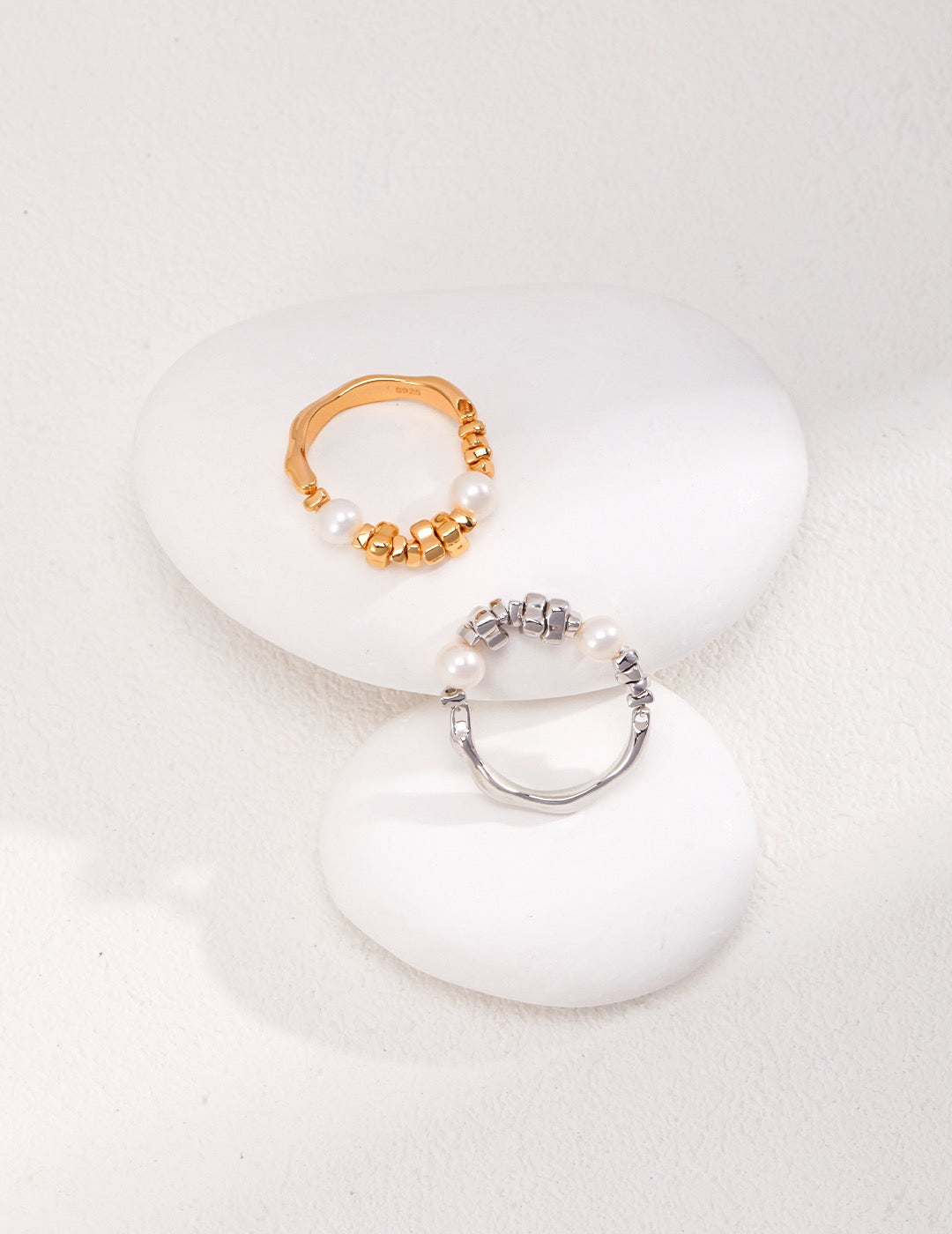 Constella Pearl Ring-Sterling Silver Pearl Ring