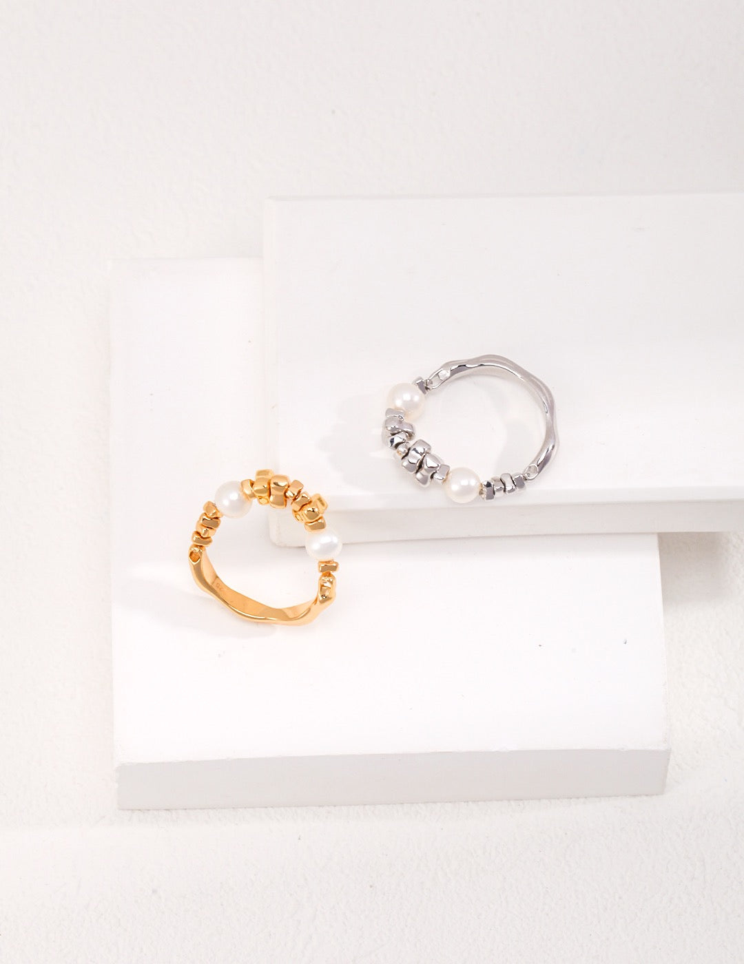 Constella Pearl Ring-Sterling Silver Pearl Ring