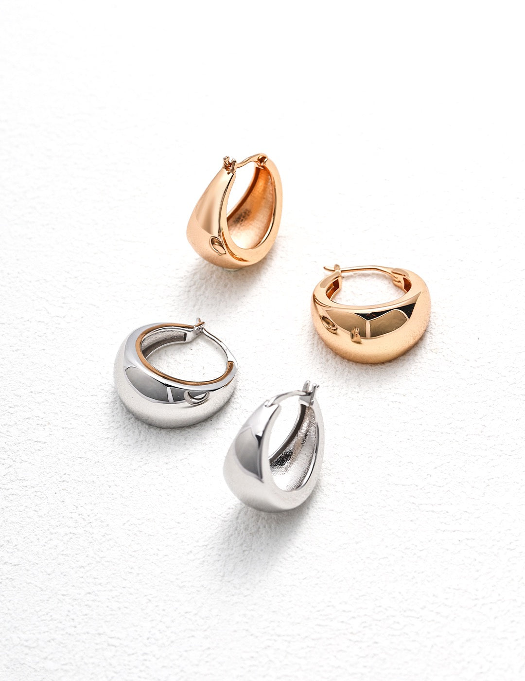 Pure Silver Minimalist Earrings