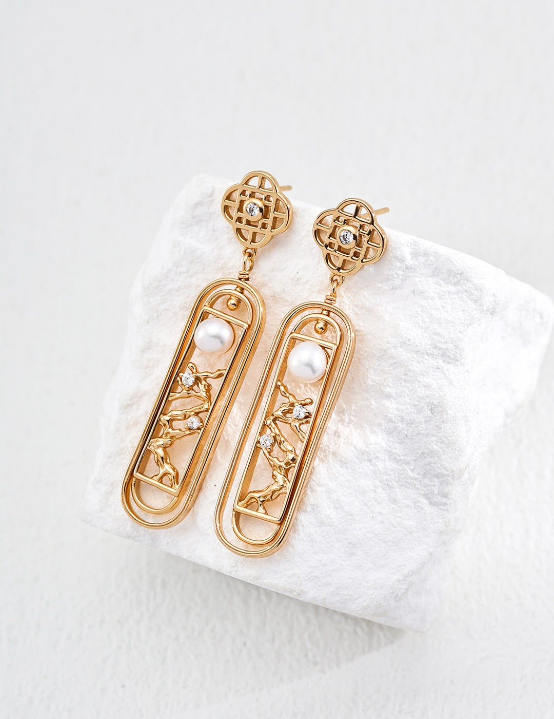 Silent Bloom-Sterling Silver Earrings
