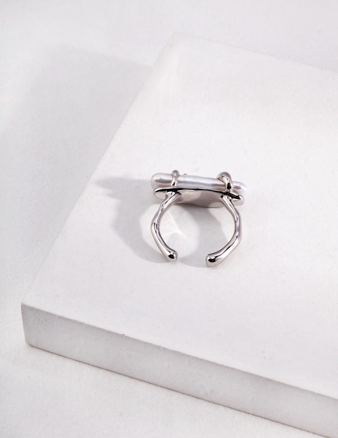 Baroque Pearl Collection-Sterliing Silver Baroque Pearl Ring