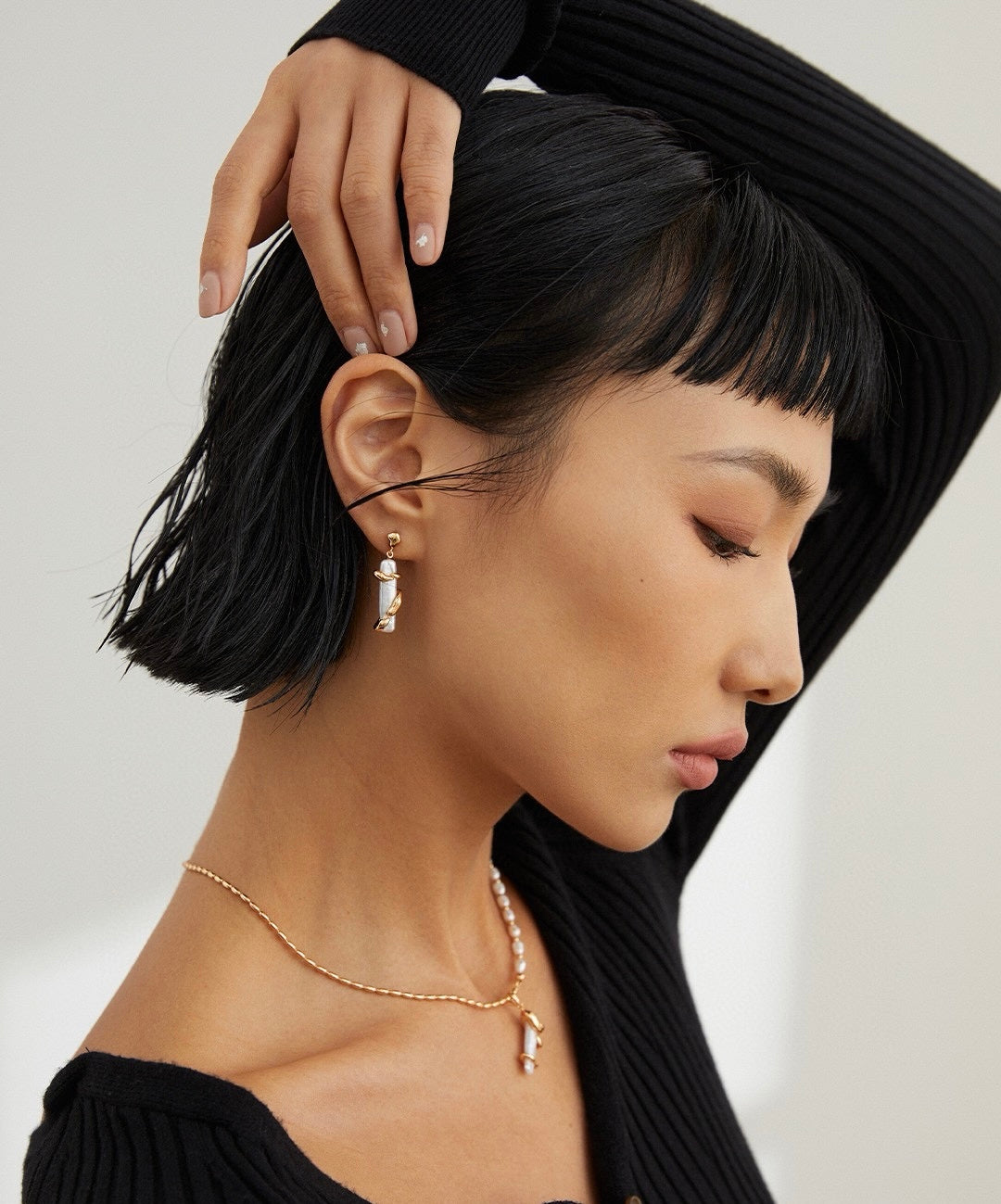 Baroque Pearl Collection-Sterliing Silver Baroque Pearl Earrings