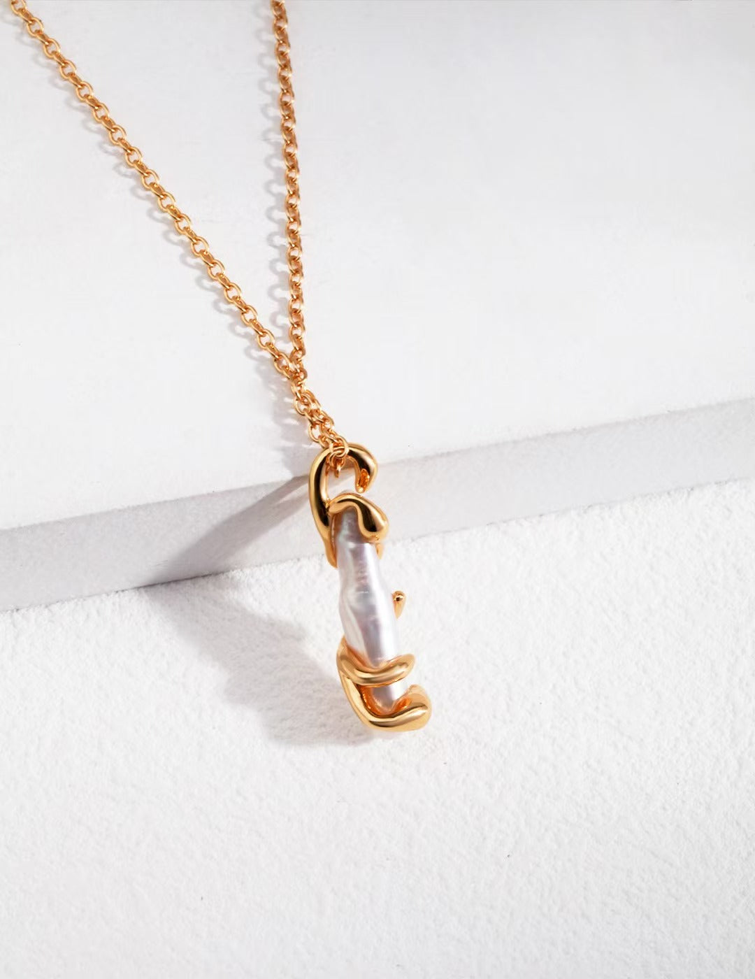 Baroque Pearl Collection-Sterliing Silver Baroque Pearl Necklace(1)