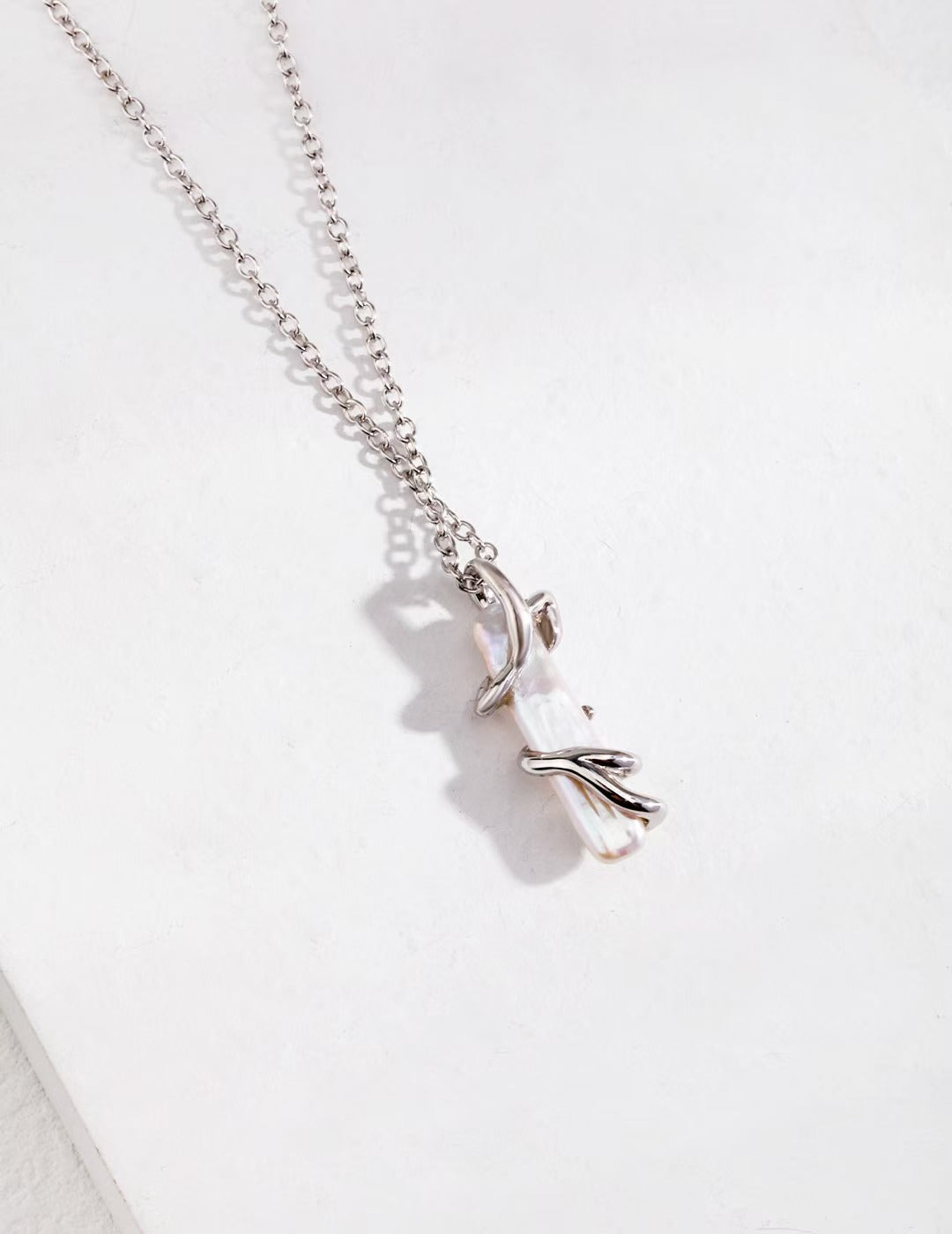Baroque Pearl Collection-Sterliing Silver Baroque Pearl Necklace(1)