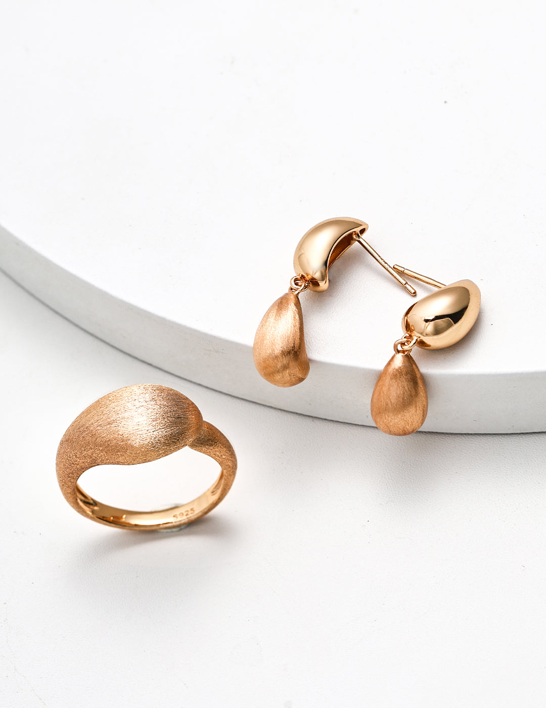 Vintage Matte -Sterling Silver Earrings