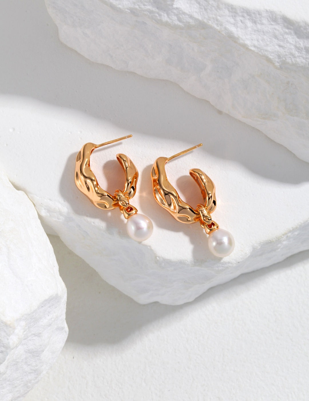 Scarf-Sterling Silver Pearl Earrings