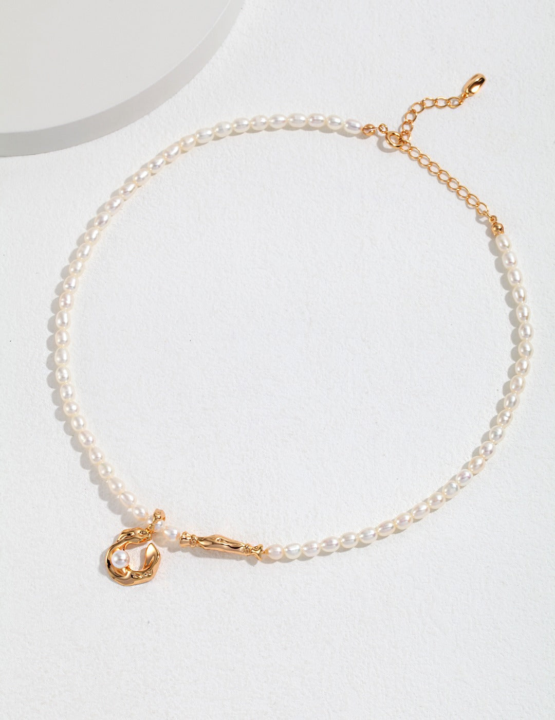 Scarf-Sterling Silver Pearl Necklace