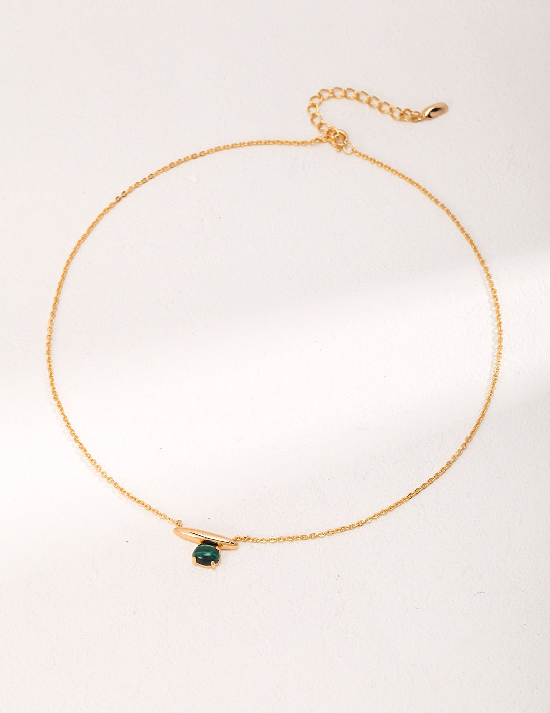 DEEP CALM - Sterling Silver Malachite Necklace