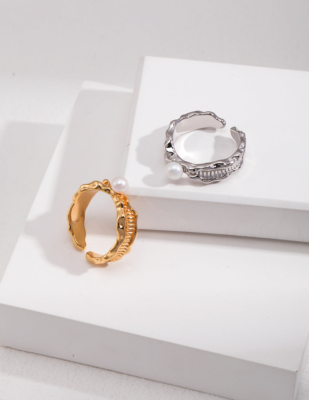 Lunar Tide - Sterling Silver Pearl Ring