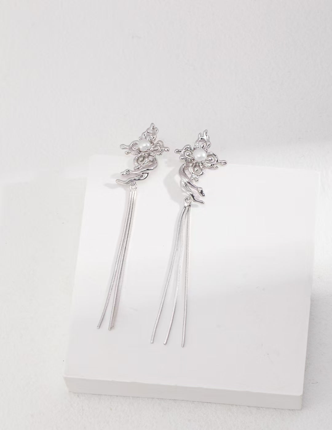 Ethereal Bloom-Sterling Silver Earrings