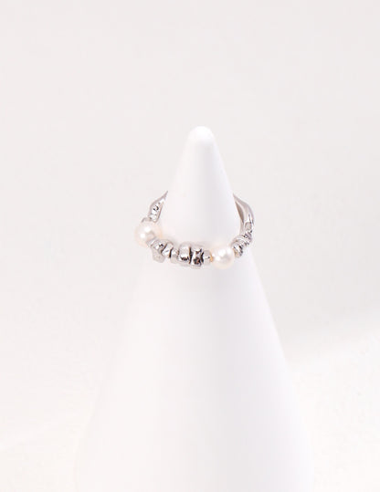 Constella Pearl Ring-Sterling Silver Pearl Ring
