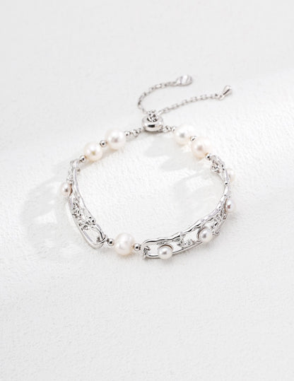Silent Bloom- Sterling Silver Bracelet