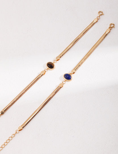 Sterling Silver Natural Gemstone Bracelets