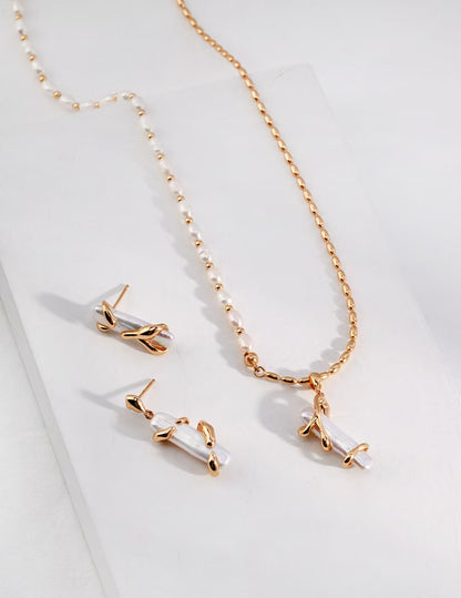 Baroque Pearl Collection-Sterliing Silver  Baroque Pearl Necklace（1）
