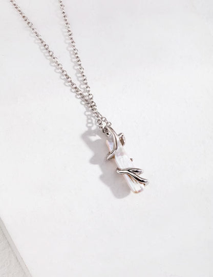 Baroque Pearl Collection-Sterliing Silver  Baroque Pearl Necklace（1）