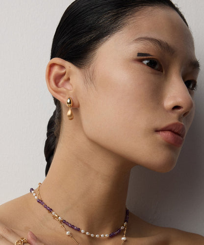 Vintage Matte -Sterling Silver Earrings