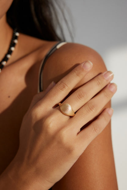 Vintage Matte -Sterling Silver Ring