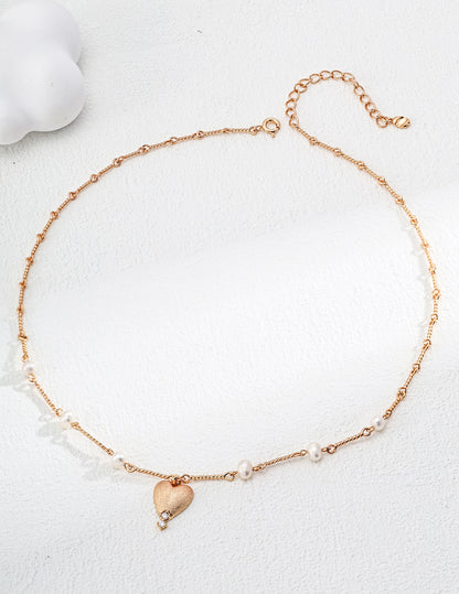Vintage Matte -Sterling Silver Necklace
