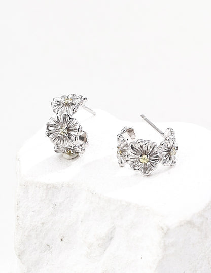 Wild Blossom-Sterling Silver Earrings