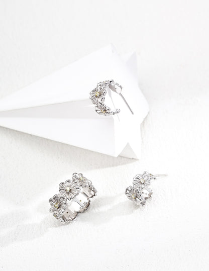 Wild Blossom-Sterling Silver Earrings