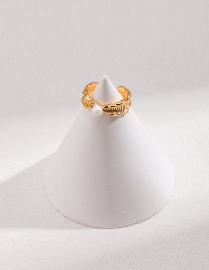 Lunar Tide - Sterling Silver Pearl Ring