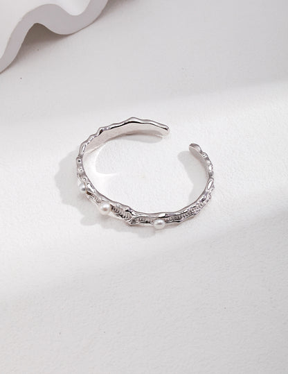 Lunar Tide - Sterling Silver Pearl Bracelet