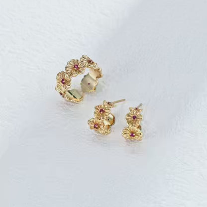 Wild Blossom-Sterling Silver Earrings